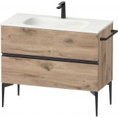 Duravit Sivida SV46520BD550000 szafka 101x47.7x59.2 cm podumywalkowa wisząca czarna-dąb