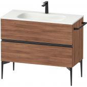 Duravit Sivida SV46520BD790000 szafka 101x47.7x59.2 cm podumywalkowa wisząca czarna-orzech