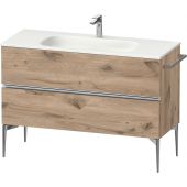 Duravit Sivida SV4653010550000 szafka 121x47.7x59.2 cm podumywalkowa wisząca dąb-chrom