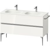 Duravit Sivida SV4654010220000 szafka 128x47.7x59.2 cm podumywalkowa stojąca biała-chrom