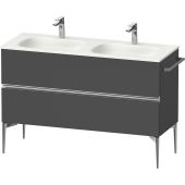 Duravit Sivida SV4654010490000 szafka 128x47.7x59.2 cm podumywalkowa stojąca grafitowa-chrom