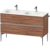 Duravit Sivida SV4654010790000 szafka 128x47.7x59.2 cm podumywalkowa stojąca orzech-chrom