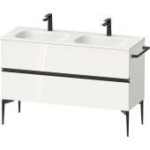 Duravit Sivida SV46540BD220000 szafka 128x47.7x59.2 cm podumywalkowa wisząca biała-czarna