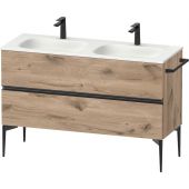 Duravit Sivida SV46540BD550000 szafka 128x47.7x59.2 cm podumywalkowa wisząca czarna-dąb