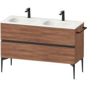 Duravit Sivida SV46540BD790000 szafka 128x47.7x59.2 cm podumywalkowa stojąca czarna-orzech