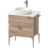 Duravit Sivida SV4657010550000 szafka 64.5x47.5x54.8 cm podumywalkowa wisząca dąb-chrom