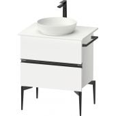 Duravit Sivida SV46570BD180000 szafka 64.5x47.5x54.8 cm podumywalkowa wisząca biała-czarna