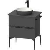 Duravit Sivida SV46570BD490000 szafka 64.5x47.5x54.8 cm podumywalkowa wisząca czarna-grafitowa