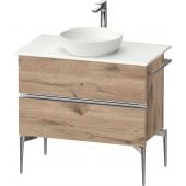 Duravit Sivida SV4658010550000 szafka 84.5x47.5x54.8 cm podumywalkowa wisząca dąb-chrom