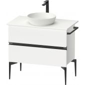 Duravit Sivida SV46580BD180000 szafka 84.5x47.5x54.8 cm podumywalkowa wisząca biała-czarna