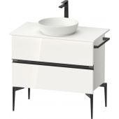 Duravit Sivida SV46580BD220000 szafka 84.5x47.5x54.8 cm podumywalkowa wisząca biała-czarna