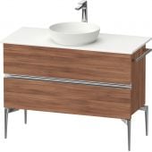 Duravit Sivida SV4659010790000 szafka 104.5x47.5x54.8 cm podumywalkowa wisząca orzech-chrom