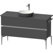 Duravit Sivida SV4660010490000 szafka 124.5x47.5x54.8 cm podumywalkowa wisząca grafitowa-chrom