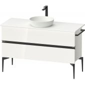 Duravit Sivida SV46600BD220000 szafka 124.5x47.5x54.8 cm podumywalkowa stojąca biała-czarna