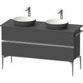 Duravit Sivida SV4661010490000 szafka 131.5x47.5x54.8 cm podumywalkowa wisząca grafitowa-chrom