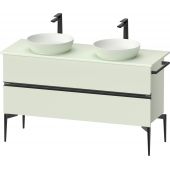 Duravit Sivida SV46610BDHH0000 szafka 131.5x47.5x54.8 cm podumywalkowa wisząca czarna-zielona