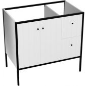 LaVita Mime 5900378339847 szafka 89x45.5x83 cm podumywalkowa stojąca biała-czarna