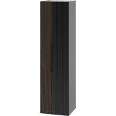 Megstyl Avella 2425 szafka 34.5x31.8x130 cm boczna wisząca czarna-orzech