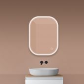 Oltens Nordlis 64123000 lustro 60x80 cm prostokątne z oświetleniem z matą grzewczą