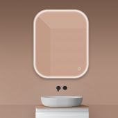 Oltens Nordlis 64124000 lustro 80x100 cm prostokątne z oświetleniem z matą grzewczą