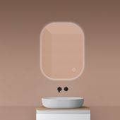 Oltens Nordlis 64126000 lustro 60x80 cm prostokątne z oświetleniem z matą grzewczą