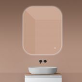 Oltens Nordlis 64127000 lustro 80x100 cm prostokątne z oświetleniem z matą grzewczą