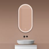 Oltens Nordlis 64128000 lustro 50x100 cm owalne z oświetleniem z matą grzewczą