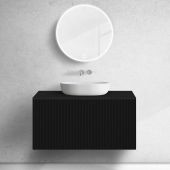 Oltens Lun 60029300 szafka 100x44.7x52 cm podumywalkowa wisząca czarna