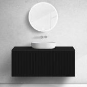 Oltens Lun 60030300 szafka 120x44.7x52 cm podumywalkowa wisząca czarna