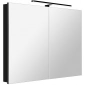 Sapho Greta GT1050035 szafka 101x14.2x70 cm z lustrem czarny