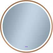 Venti Orion Red Gold 5905951180335 lustro 80x80 cm okrągłe z oświetleniem z matą grzewczą