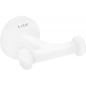 Axor Universal Circular wieszak na ręcznik podwójny biały mat 42812700