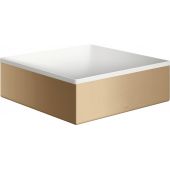 Axor Suite umywalka 28,5x28,5 cm nablatowa kwadratowa biały/brąz szczotkowany 42002140