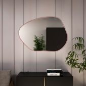 Baltica Design Tiny Border Stain I 5904107931098 lustro 80x57 cm różowy