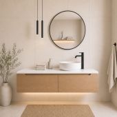 Baltica Design Aluma 5904107933290 lustro 50x50 cm okrągłe czarne