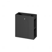 Cersanit Larga S164056DSM szafka 49.2x21.5x55.1 cm podumywalkowa wisząca antracyt