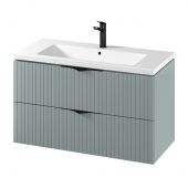 Cersanit Tirso S801546 umywalka z szafką 100 cm zieloną
