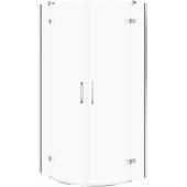 Cersanit City S584070 kabina prysznicowa 80x80 cm półokrągła chrom połysk/szkło przezroczyste