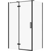 Cersanit City S584091 kabina prysznicowa 120x90 cm prostokątna czarny mat/szkło przezroczyste