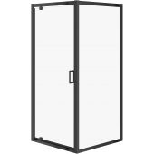 Cersanit Arteco S913016 kabina prysznicowa 90x90 cm kwadratowa czarny mat/szkło przezroczyste