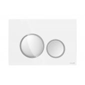 Cersanit Luna K970627 przycisk spłukujący do wc chrom błyszczący-biały