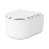 Cersanit Intro S4038001 miska wc z deską wolnoopadającą wisząca bez kołnierza ze spłukiwaniem wirowym biały połysk