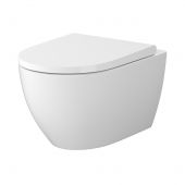 Cersanit Zen S701719 miska wc z deską wolnoopadającą wisząca bez kołnierza ze spłukiwaniem wirowym biały połysk
