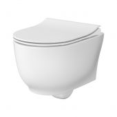 Cersanit Luna S701871 miska wc z deską wolnoopadającą wisząca bez kołnierza biały połysk