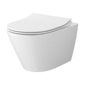 Cersanit City S701883 miska wc z deską wolnoopadającą wisząca bez kołnierza spłukiwanie wirowe biały połysk