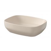 Cersanit Larga K677062 umywalka 50x38.5 cm prostokątna nablatowa brąz/beż