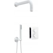 Deante Box BXYZAEBT zestaw prysznicowy podtynkowy termostatyczny z deszczownicą biały