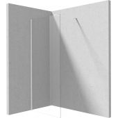 Deante Prizma KTJA38P ścianka prysznicowa walk-in 80 cm biały mat/szkło przezroczyste