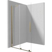 Deante Prizma KTJZ30R ścianka prysznicowa walk-in 100 cm złoty połysk/szkło przezroczyste