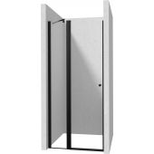 Deante Kerria Plus KTSUN42P drzwi prysznicowe 80 cm uchylne czarny mat/szkło przezroczyste